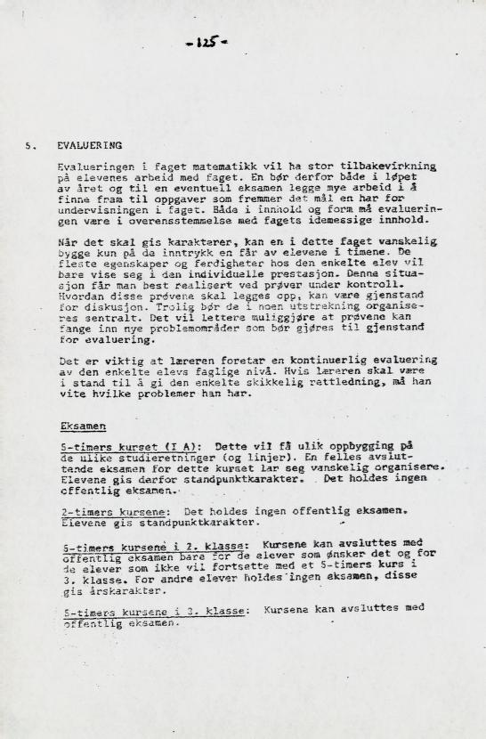 Skann 138 av Læreplan for gymnaset 1973 · del 2 obligatoriske fag