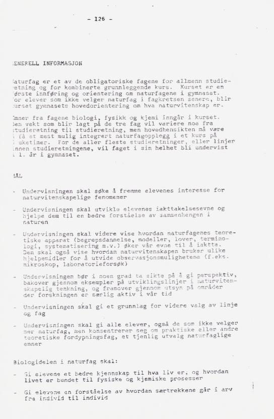 Skann 140 av Læreplan for gymnaset 1973 · del 2 obligatoriske fag