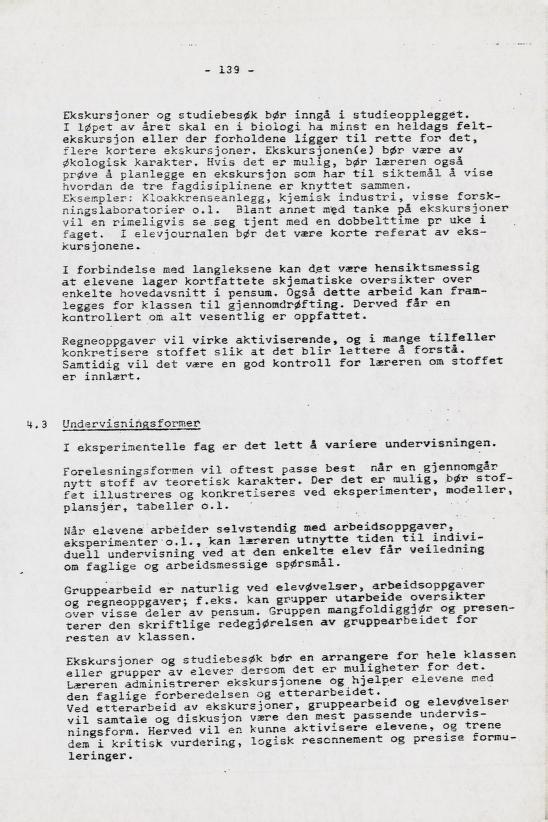 Skann 153 av Læreplan for gymnaset 1973 · del 2 obligatoriske fag