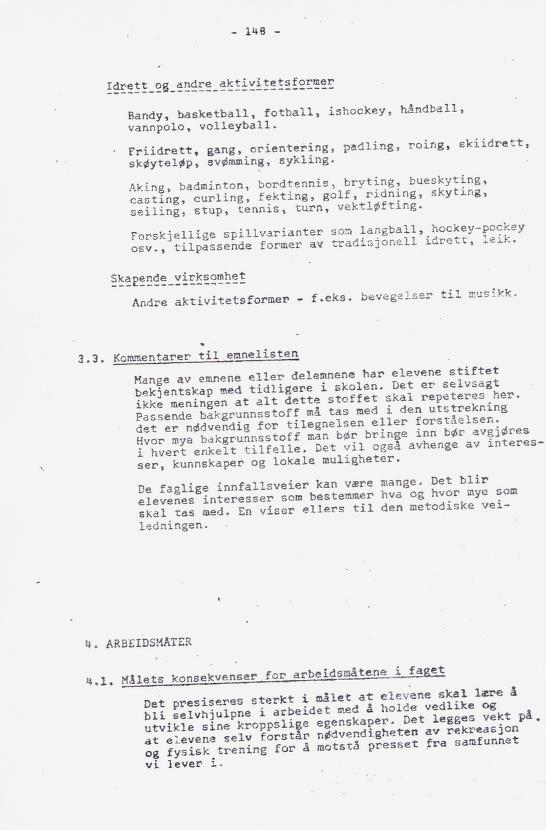 Skann 164 av Læreplan for gymnaset 1973 · del 2 obligatoriske fag