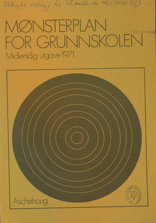 Skann 1 av Mønsterplanen 1971 · midlertidig utgave
