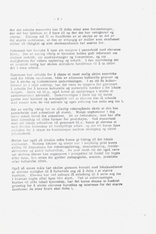 Skann 8 av Læreplan for gymnaset 1973 · del 1 generell del