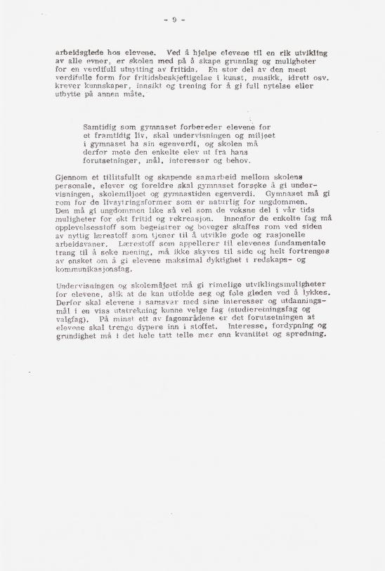 Skann 15 av Læreplan for gymnaset 1973 · del 1 generell del