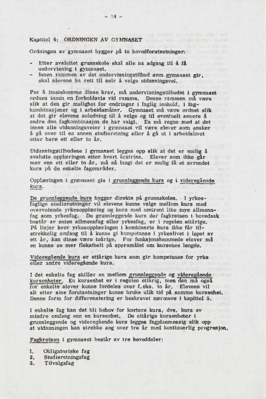 Skann 20 av Læreplan for gymnaset 1973 · del 1 generell del
