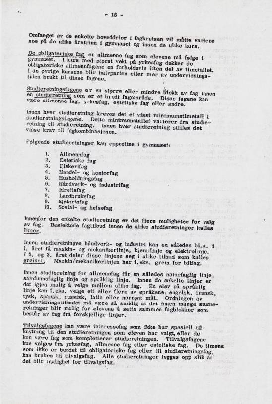 Skann 21 av Læreplan for gymnaset 1973 · del 1 generell del