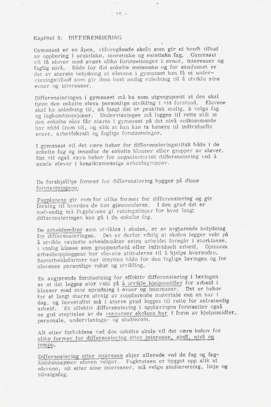 Skann 22 av Læreplan for gymnaset 1973 · del 1 generell del