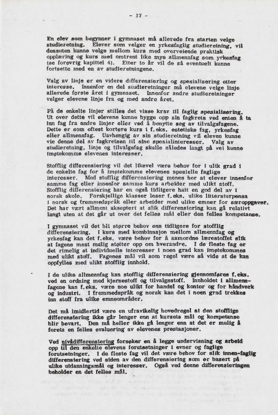 Skann 23 av Læreplan for gymnaset 1973 · del 1 generell del