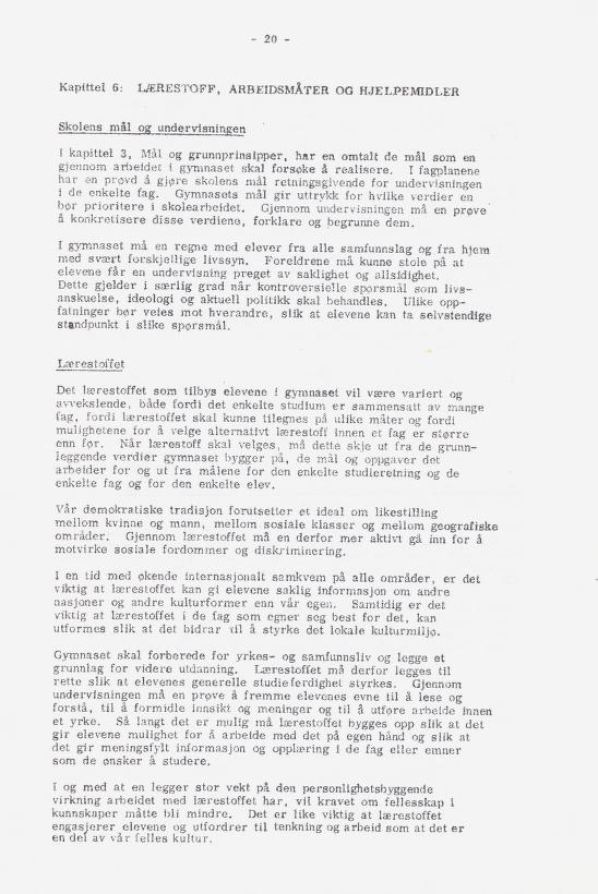 Skann 26 av Læreplan for gymnaset 1973 · del 1 generell del