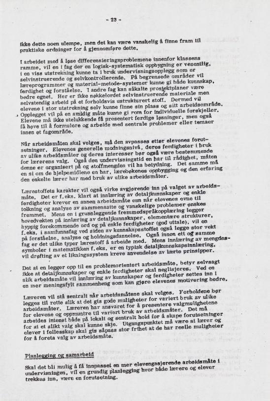 Skann 29 av Læreplan for gymnaset 1973 · del 1 generell del