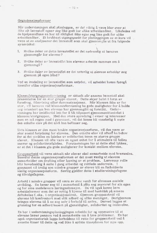 Skann 31 av Læreplan for gymnaset 1973 · del 1 generell del