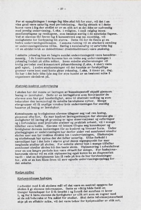 Skann 33 av Læreplan for gymnaset 1973 · del 1 generell del
