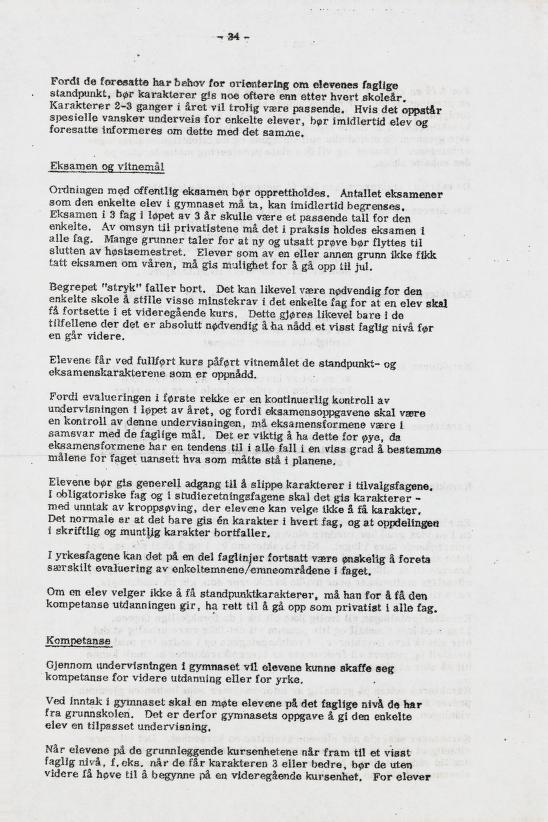Skann 40 av Læreplan for gymnaset 1973 · del 1 generell del