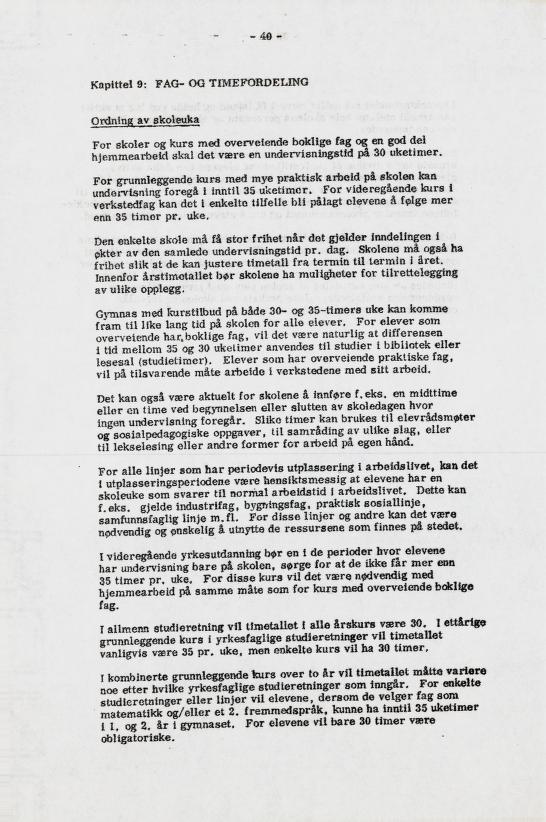 Skann 46 av Læreplan for gymnaset 1973 · del 1 generell del