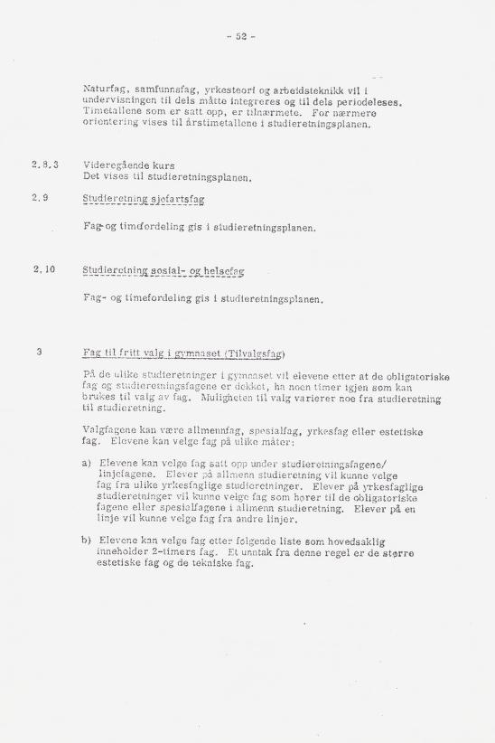 Skann 58 av Læreplan for gymnaset 1973 · del 1 generell del