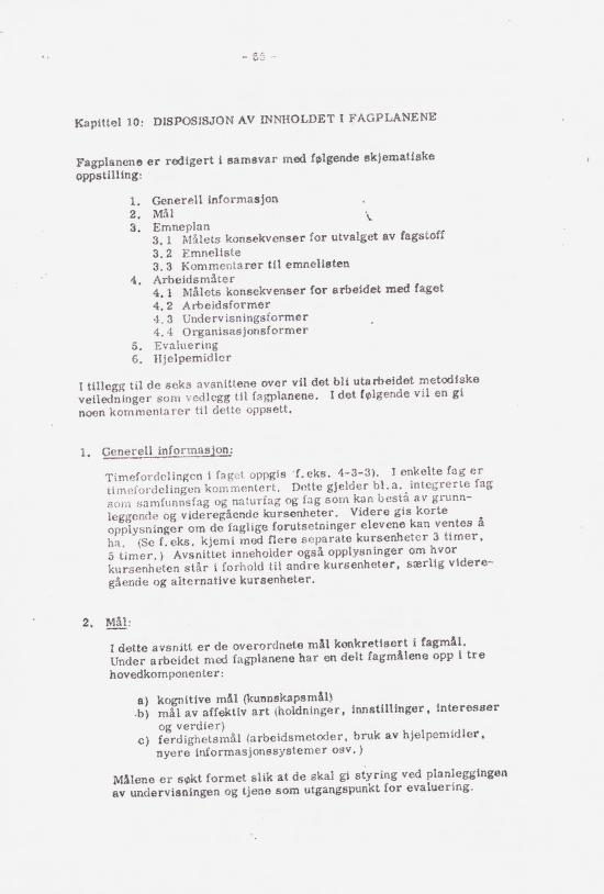 Skann 61 av Læreplan for gymnaset 1973 · del 1 generell del