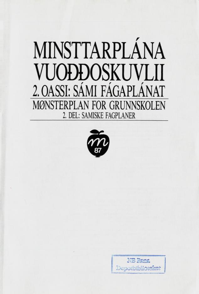 Skann 3 av Mønsterplanen 1987 · samiske fagplaner 1989