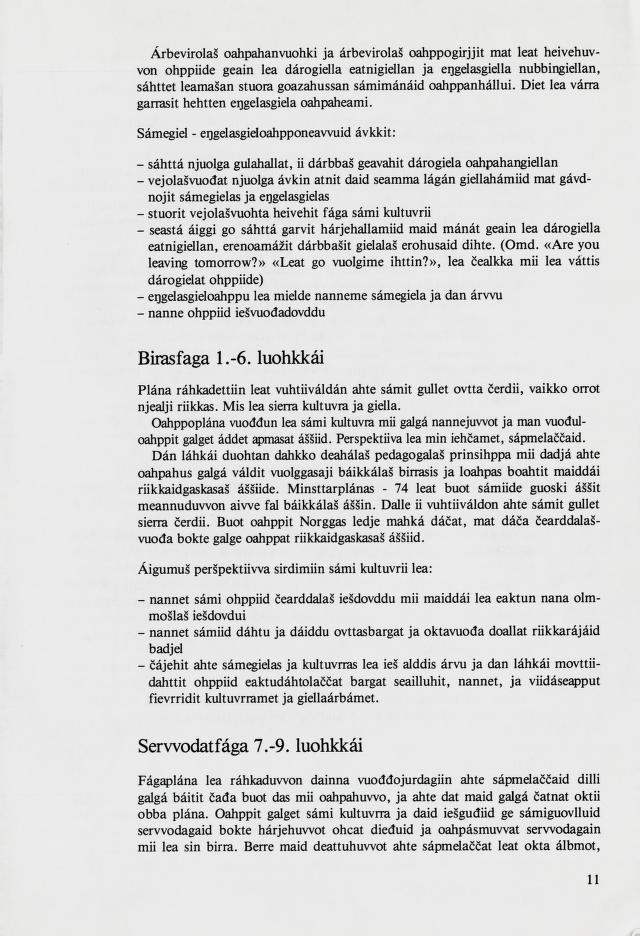 Skann 13 av Mønsterplanen 1987 · samiske fagplaner 1989