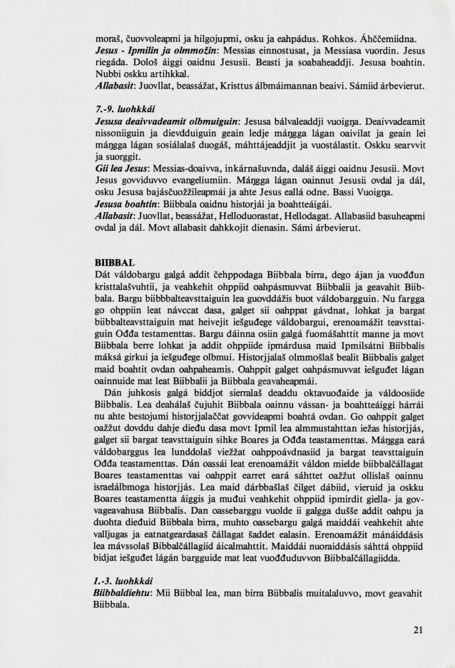 Skann 23 av Mønsterplanen 1987 · samiske fagplaner 1989