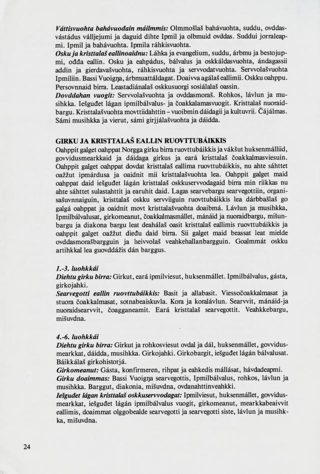 Skann 26 av Mønsterplanen 1987 · samiske fagplaner 1989