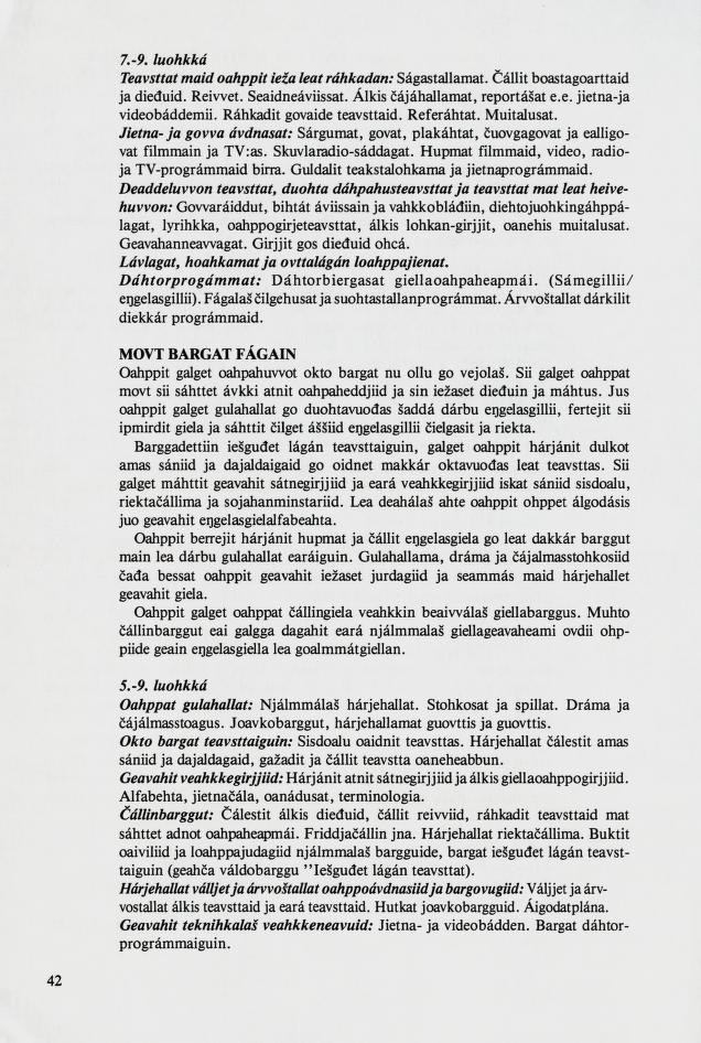 Skann 44 av Mønsterplanen 1987 · samiske fagplaner 1989