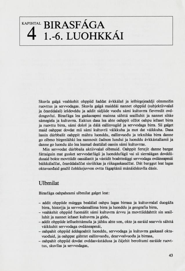 Skann 45 av Mønsterplanen 1987 · samiske fagplaner 1989