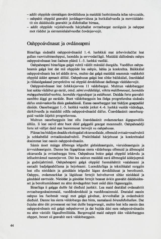 Skann 46 av Mønsterplanen 1987 · samiske fagplaner 1989