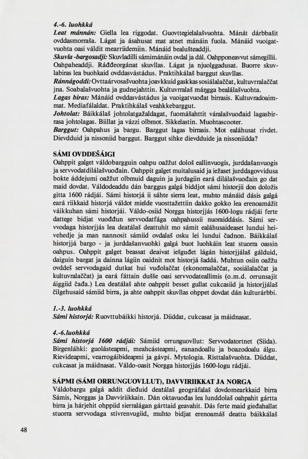 Skann 50 av Mønsterplanen 1987 · samiske fagplaner 1989