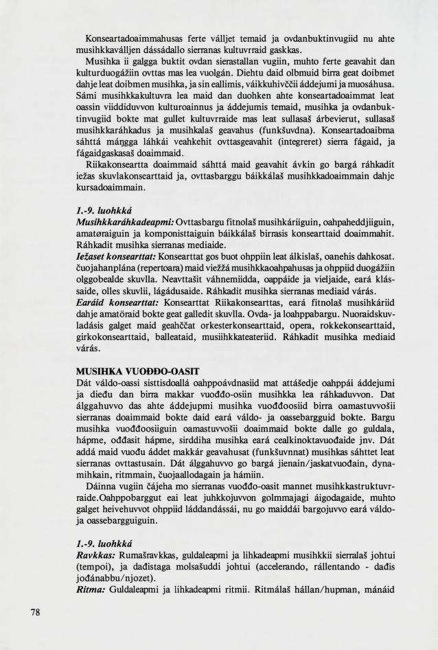 Skann 80 av Mønsterplanen 1987 · samiske fagplaner 1989