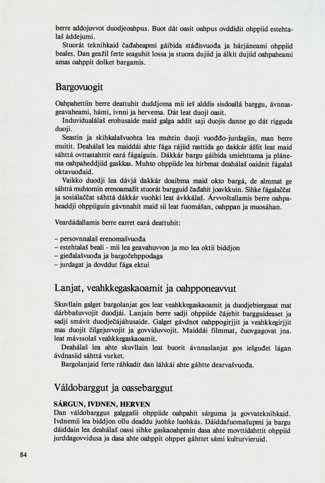 Skann 86 av Mønsterplanen 1987 · samiske fagplaner 1989