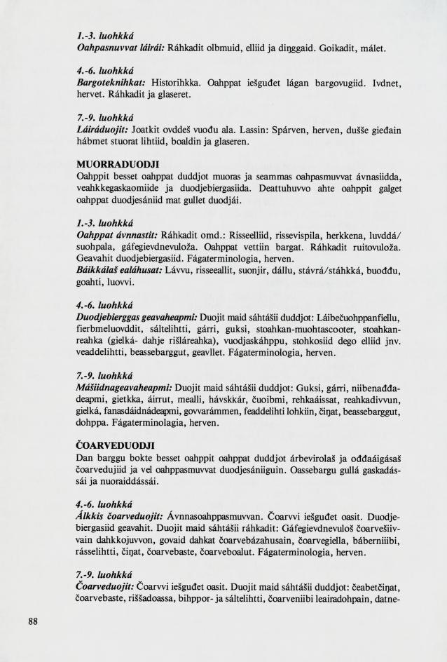 Skann 90 av Mønsterplanen 1987 · samiske fagplaner 1989