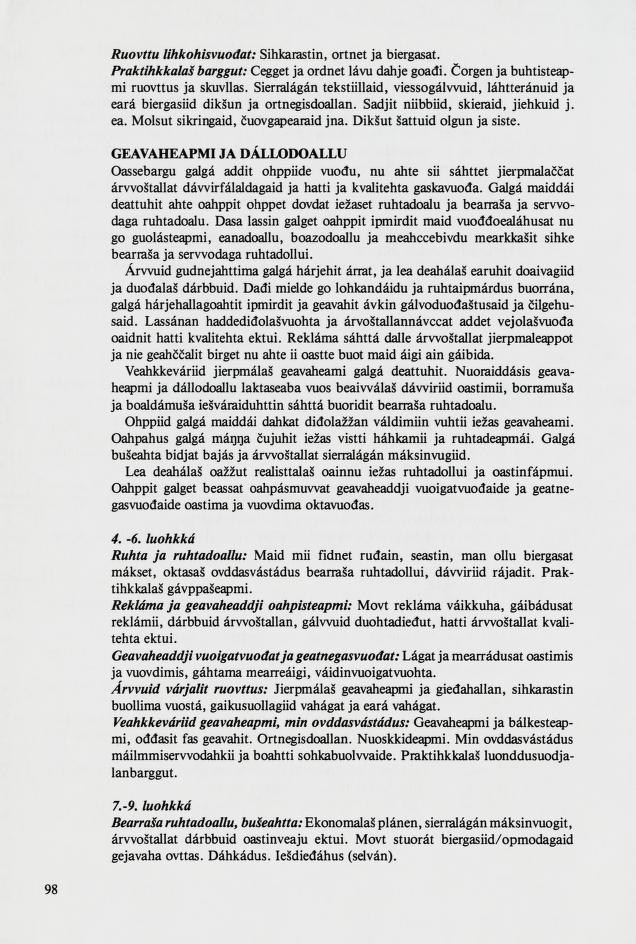 Skann 100 av Mønsterplanen 1987 · samiske fagplaner 1989
