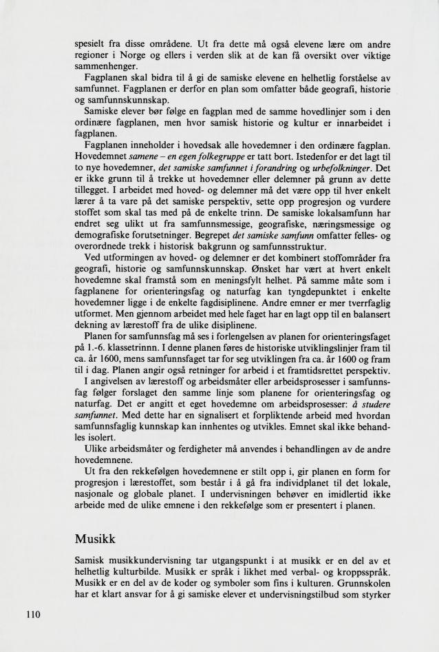 Skann 112 av Mønsterplanen 1987 · samiske fagplaner 1989