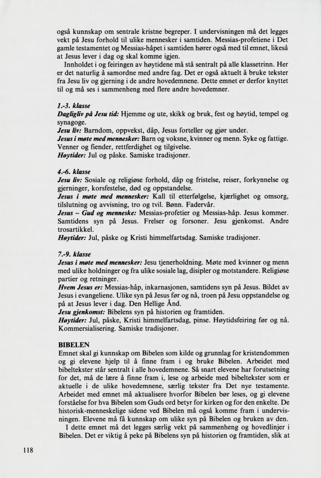 Skann 120 av Mønsterplanen 1987 · samiske fagplaner 1989