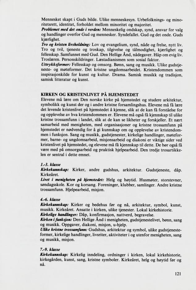 Skann 123 av Mønsterplanen 1987 · samiske fagplaner 1989