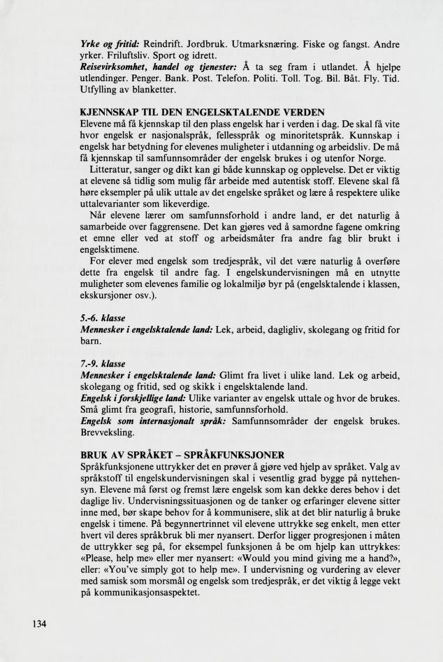 Skann 136 av Mønsterplanen 1987 · samiske fagplaner 1989