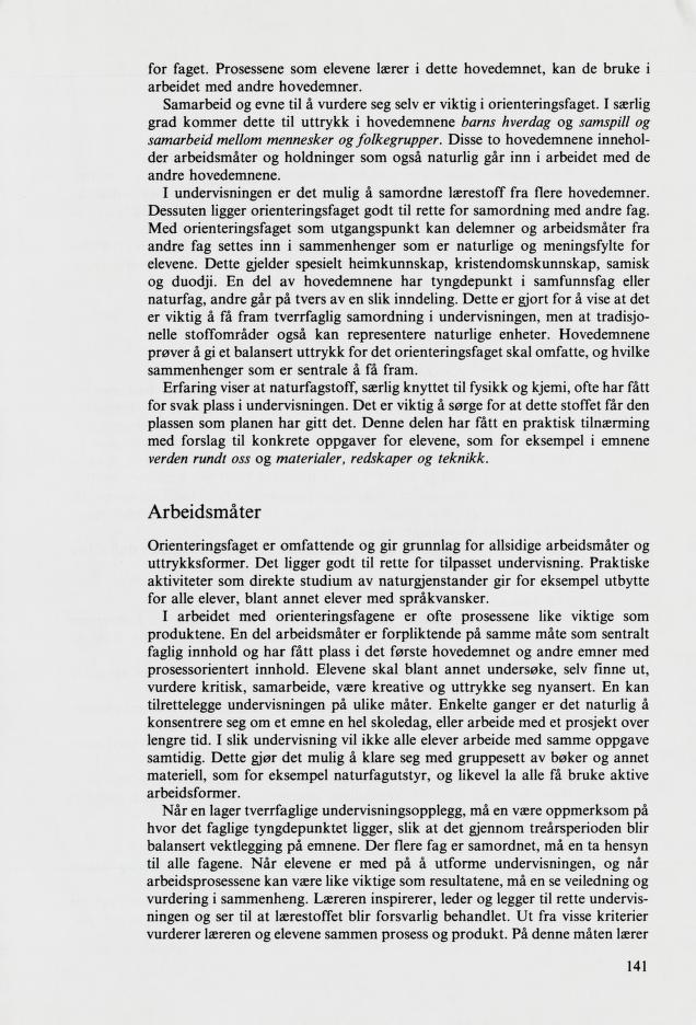 Skann 143 av Mønsterplanen 1987 · samiske fagplaner 1989