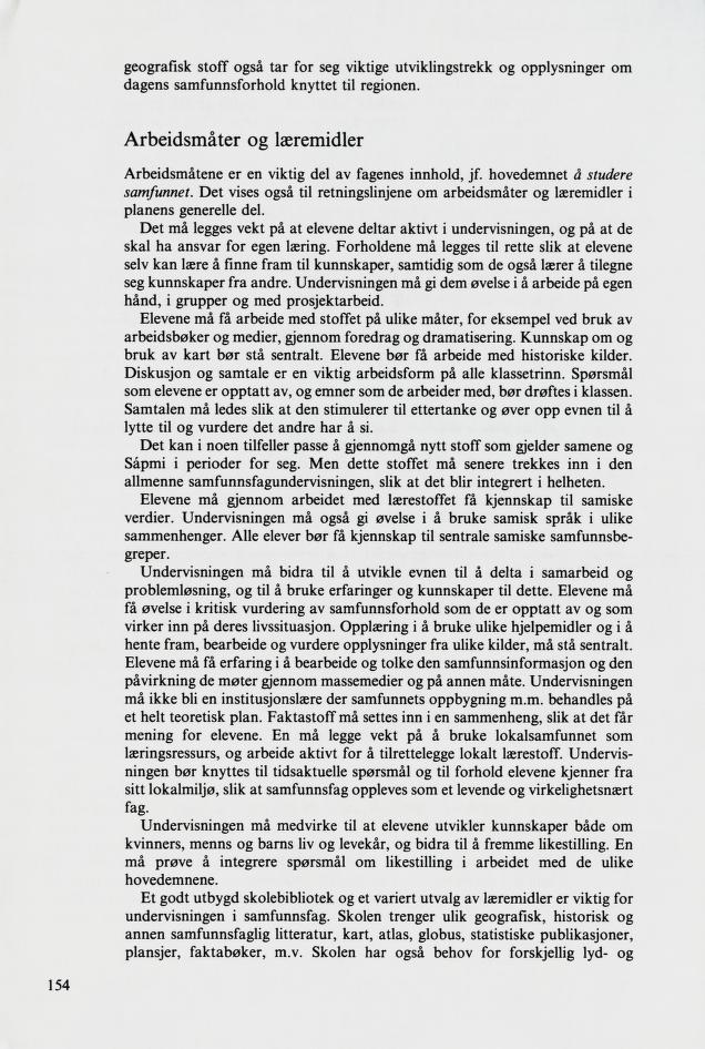 Skann 156 av Mønsterplanen 1987 · samiske fagplaner 1989