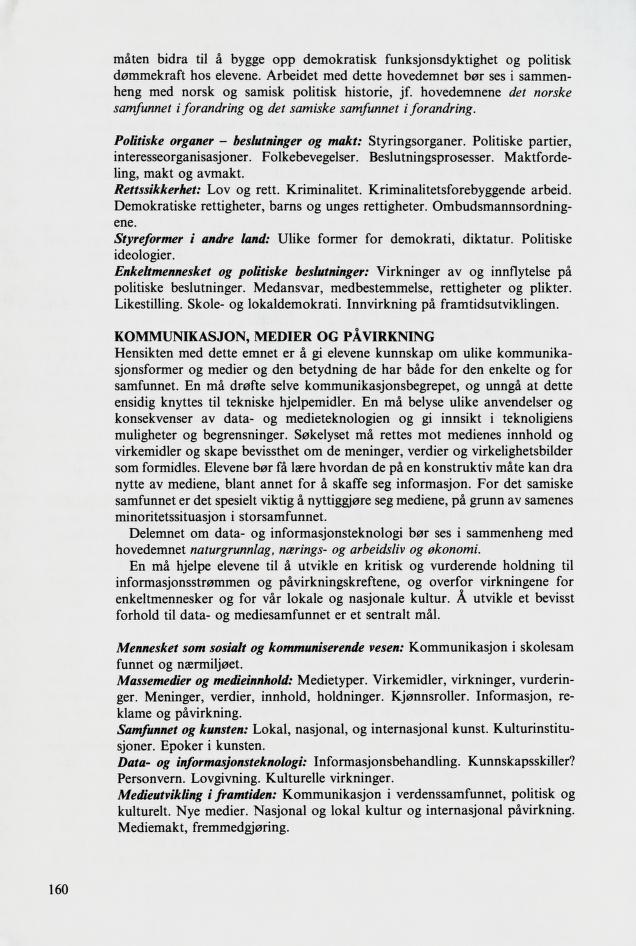 Skann 162 av Mønsterplanen 1987 · samiske fagplaner 1989