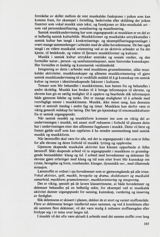 Skann 167 av Mønsterplanen 1987 · samiske fagplaner 1989