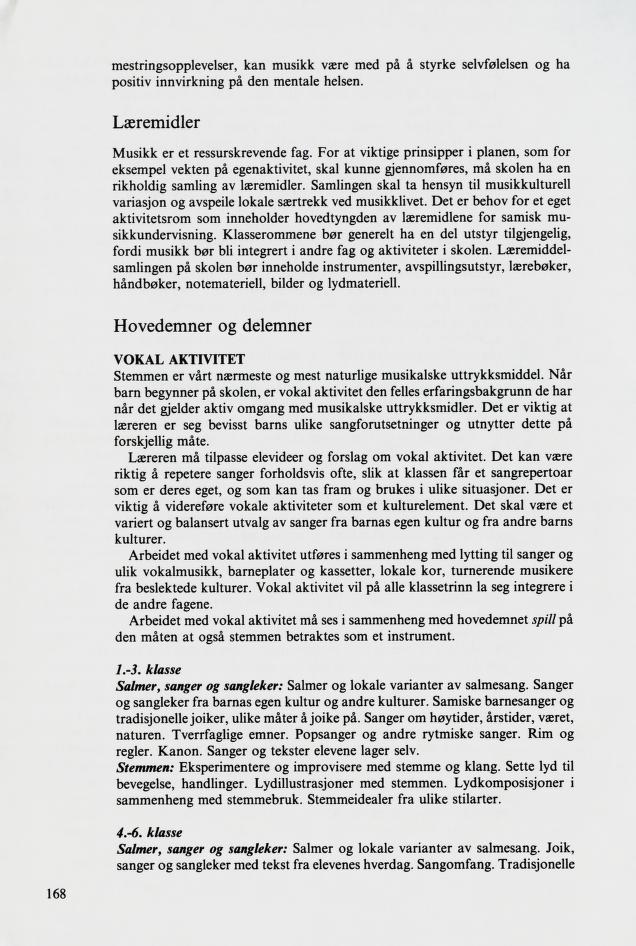 Skann 170 av Mønsterplanen 1987 · samiske fagplaner 1989