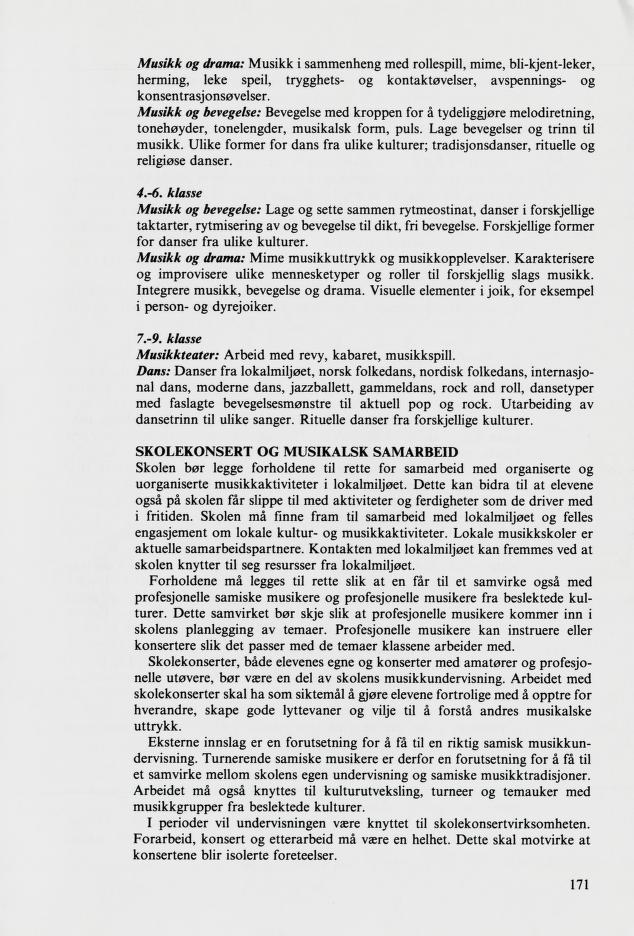 Skann 173 av Mønsterplanen 1987 · samiske fagplaner 1989