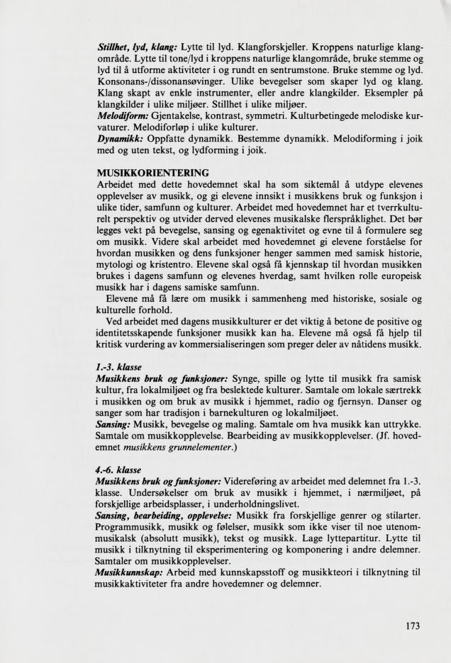 Skann 175 av Mønsterplanen 1987 · samiske fagplaner 1989