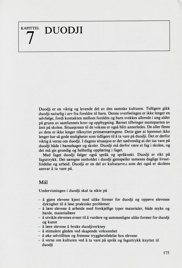 Skann 177 av Mønsterplanen 1987 · samiske fagplaner 1989