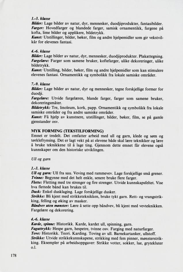 Skann 180 av Mønsterplanen 1987 · samiske fagplaner 1989
