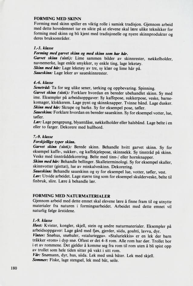 Skann 182 av Mønsterplanen 1987 · samiske fagplaner 1989