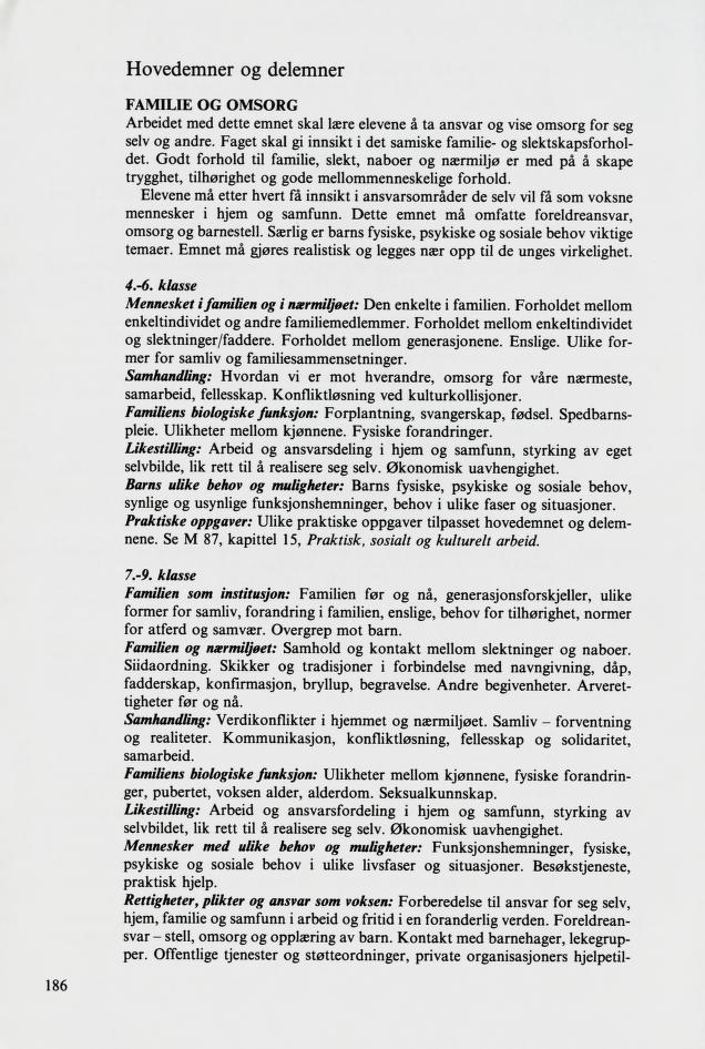 Skann 188 av Mønsterplanen 1987 · samiske fagplaner 1989