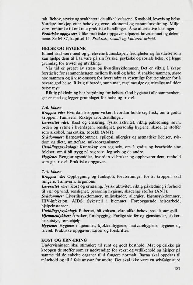 Skann 189 av Mønsterplanen 1987 · samiske fagplaner 1989