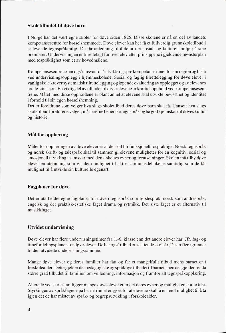 Skann 6 av Mønsterplanen 1987 · fagplaner for døve elever 1993