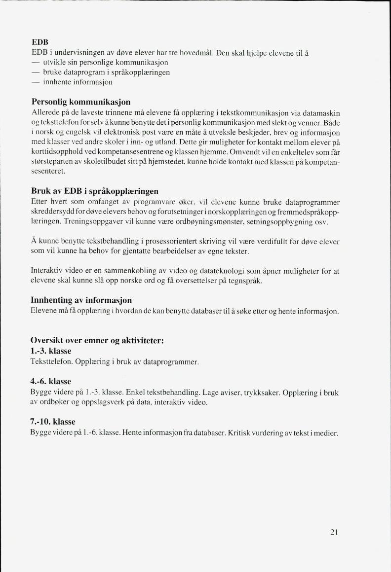 Skann 23 av Mønsterplanen 1987 · fagplaner for døve elever 1993