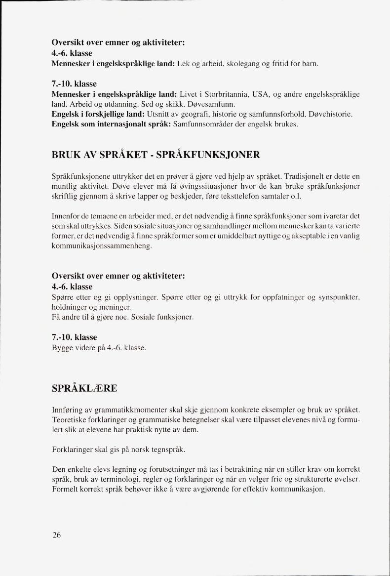 Skann 28 av Mønsterplanen 1987 · fagplaner for døve elever 1993